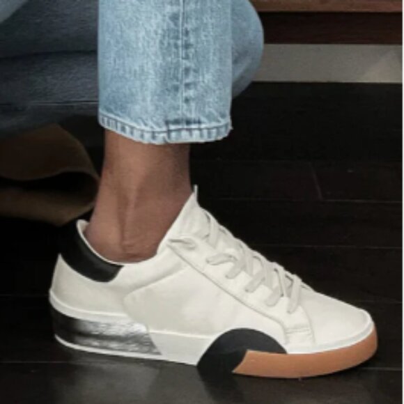 new  Dolce Vita Zina white/tan sneaker GENUINE LEATHER 257  3M4S - Picture 2 of 5